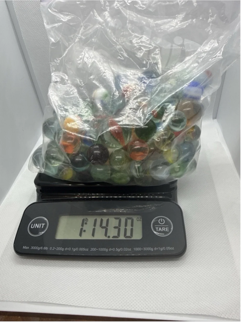 Mixed Marble Lot Cats Eye Splatter Solid Swirl Large Medium Small 1lbs 14.30oz